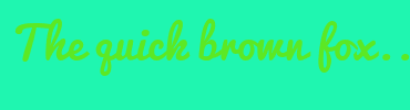 Image with Font Color 5CE824 and Background Color 1FF6B0